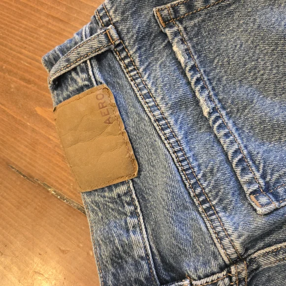 Aeropostale Blue Distressed Jean Shorts - Picture 4 of 7